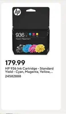 Staples HP 936 Ink Cartridge - Standard Yield - Cyan, Magenta, Yellow, Black - 4 Pack offer