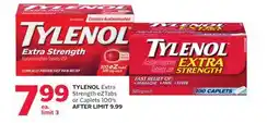 Rexall TYLENOL Extra Strength eZTabs or Caplets offer