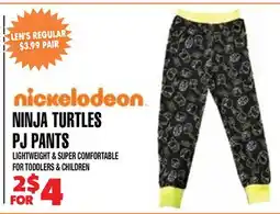 Len's Mill Stores NINJA TURTLES PJ PANTS offer