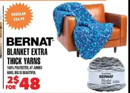 Len's Mill Stores BERNAT BLANKET EXTRA THICK YARNS offer