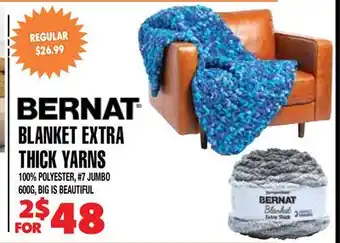 Len's Mill Stores BERNAT BLANKET EXTRA THICK YARNS offer