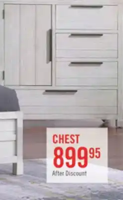 The Brick Haven Bedroom 4-Drawer Chest with Storage Cabinet, 48W x 48H - White offer