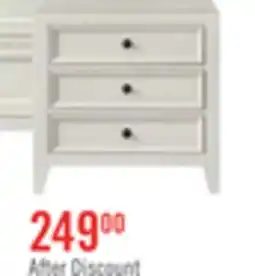 The Brick Casa Bedside 3-Drawer Nightstand with USB Port, 27W x 26.5H, Wood - White offer