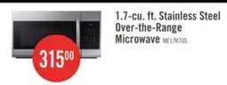 The Brick Samsung 1.7 Cu. Ft. Over-the-Range Microwave with 300 CFM and Auto Cook & Reheat - Stainless Steel offer