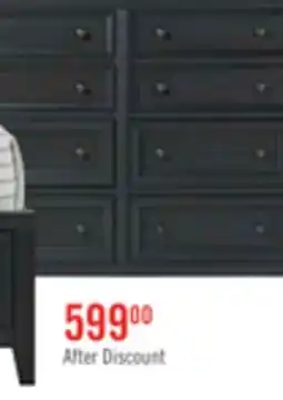 The Brick Casa Bedroom Chest of Drawers, 6-Drawer, 39W x 52H, Wood - Black offer