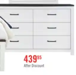 The Brick Zoey Bedroom 6-Drawer Dresser, 58.3W x 37.1H - Two-tone White & Brown offer