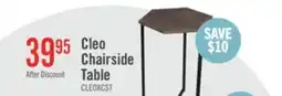 The Brick Cleo 15.7 Chairside Table - Brown with Black Metal Legs offer