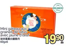 T&T Supermarket MINI GÂTEAU AUX GRAINES DE LOTUS AVEC JAUNE D'ŒUF, 60GX6 offer