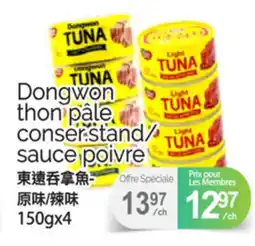 T&T Supermarket DONGWON THON PALE CONSER STAND/ SAUCE POIVRE offer