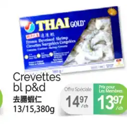 T&T Supermarket CREVETTES BL P&D, 13/15.380 G offer
