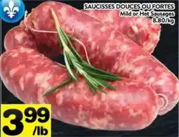 Supermarché PA Mild or Hot Sausages offer
