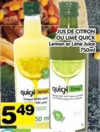 Supermarché PA QUICK Lemon or Lime Juice offer