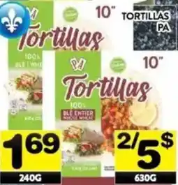Supermarché PA Tortillas offer
