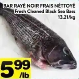 Supermarché PA Fresh Cleaned Black Sea Bass offer