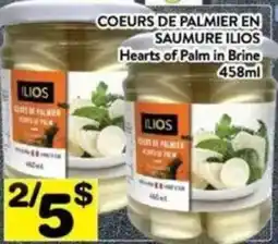 Supermarché PA Saumure ilios hearts of palm in brine offer