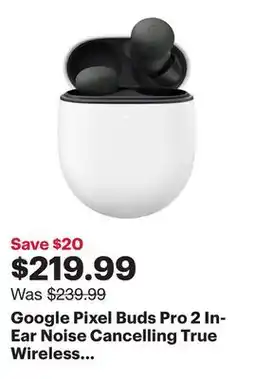 Best Buy Google Pixel Buds Pro 2 In-Ear Noise Cancelling True Wireless Earbuds - Hazel offer