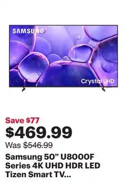 Best Buy Samsung 50 U8000F Series 4K UHD HDR LED Tizen Smart TV (UN50U8000FFXZC) - 2025 offer