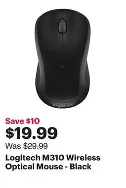 Best Buy Logitech M310 Wireless Optical Mouse - Black offer