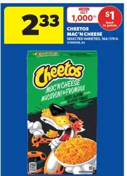 Real Canadian Superstore CHEETOS MAC'N CHEESE, 164/170 G offer