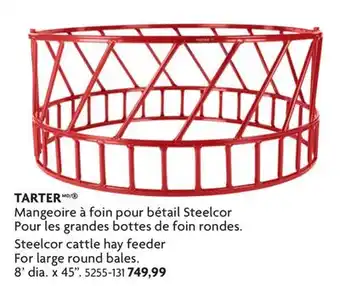 Home Hardware Steelcor. cattle hay feeder For large round bales offer