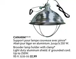 Home Hardware Brooder. lamp holder with clamp Light* duty aluminum shield. 6' grounded cord. Up to 250W offer