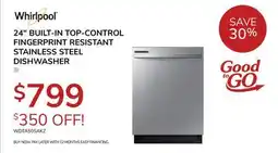 Goemans Appliances Whirlpool 24 BUILT-IN TOP-CONTROL FINGERPRINT RESISTANT STAINLESS STEEL DISHWASHER offer