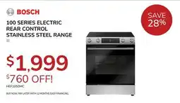 Goemans Appliances BOSCH 100 SERIES ELECTRIC REAR CONTROL STAINLESS STEEL RANGE offer