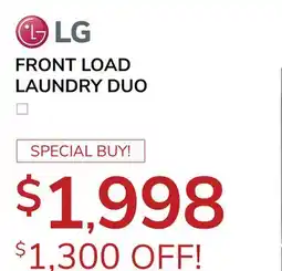 Goemans Appliances LG FRONT LOAD LAUNDRY DUO offer