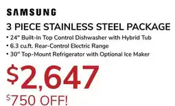 Goemans Appliances 3 PIECE STAINLESS STEEL PACKAGE offer