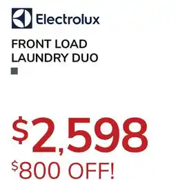 Goemans Appliances ELECTROLUX FRONT LOAD LAUNDRY DUO offer