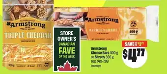 FreshCo Armstrong Cheese Bars or Shreds offer
