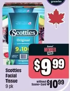FreshCo Scotties Facial Tissue offer