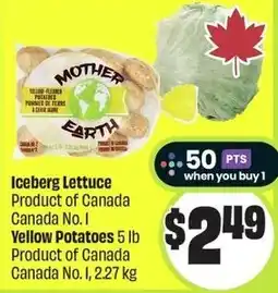 FreshCo Iceberg lettuce yellow potatoes offer