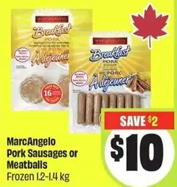 FreshCo MarcAngelo Pork Sausages or Meatballs offer