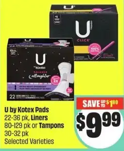 FreshCo U by Kotex Pads, Liners or tampons offer