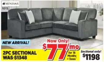 Surplus Furniture Taylon Iron 2Pc Sectional offer