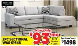 Surplus Furniture Naples Platinum 2Pc Sectional offer