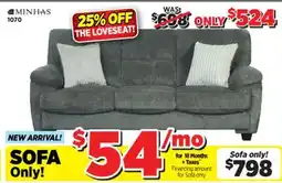 Surplus Furniture Rosen Pewter Cord Sofa offer