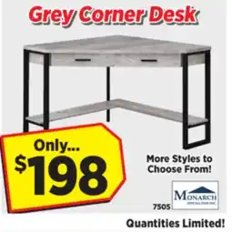 Surplus Furniture Grey/Black Corner Computer Desk offer