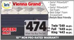Surplus Furniture Vienna Grand Queen Mattress Set offer