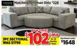 Surplus Furniture Brandon Grey 3Pc Sectional offer
