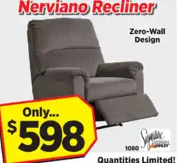 Surplus Furniture Nerviano Grey Recliner offer