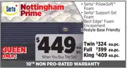 Surplus Furniture Nottingham Prime Queen Mattress Set offer