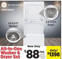 Surplus Furniture General Electric 27 Stacked Washer Dryer offer