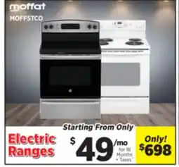 Surplus Furniture Electric Ranges Starting at offer