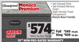 Surplus Furniture Monaco Premium Queen Mattress Set offer