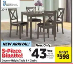 Surplus Furniture Grey/Black Metal 3PC Bar Set offer