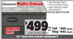 Surplus Furniture Malta Deluxe Queen Mattress Set offer