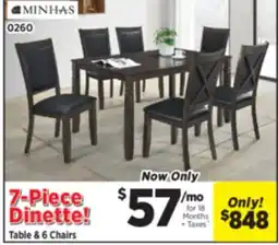 Surplus Furniture Bristol Grey 7Pc Dinette Set offer