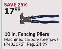 Princess Auto 10 in. Fencing Pliers offer